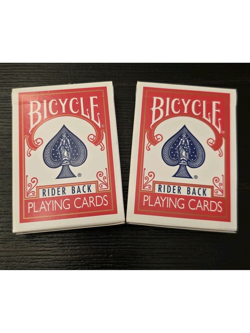 Lot Of 2 Bicycle Rider Back Playing Cards Red Standard Decks Complete EUC